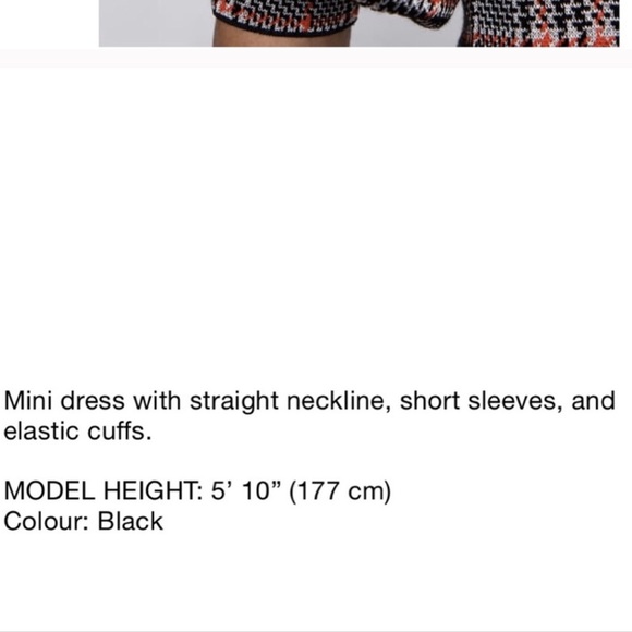 NWT ZARA Plaid Knit Dress M Blogger’s Fav - Picture 9 of 11
